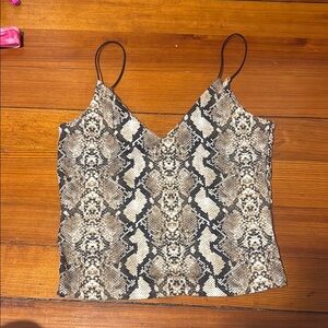 Gaze Black and White Fitted Crop Camisole